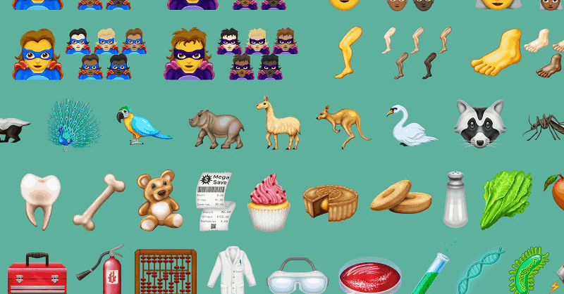 Nouveaux emoji disponibles Ă  partir d'aujourd'hui